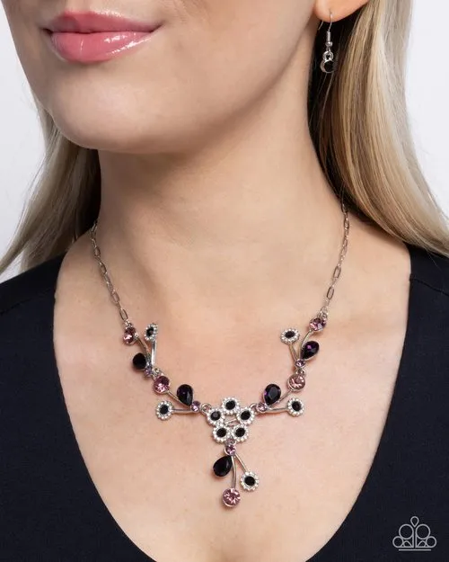 Paparazzi Jewelry Necklaces Paparazzi Necklace Blossom Queen Purple