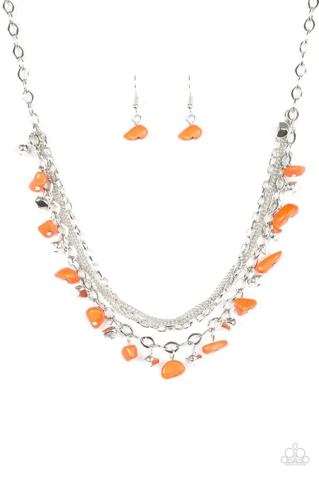 Paparazzi Jewelry Necklaces Paparazzi Necklace Canyon Escape Orange