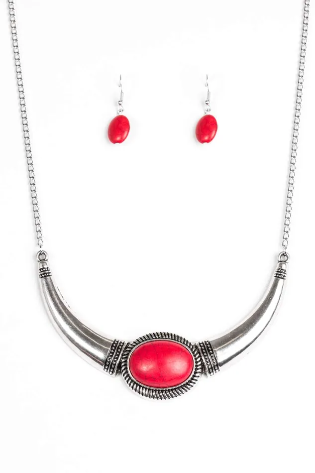 Paparazzi Jewelry Necklaces Paparazzi Necklace Cause A STEER Red