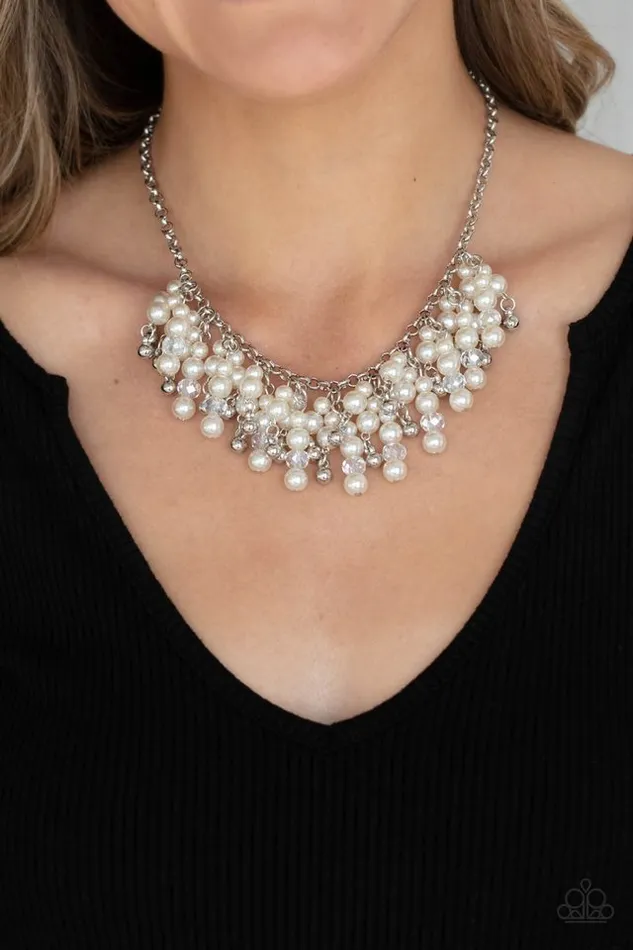 Paparazzi Jewelry Necklaces Paparazzi Necklace Champagne Dreams White