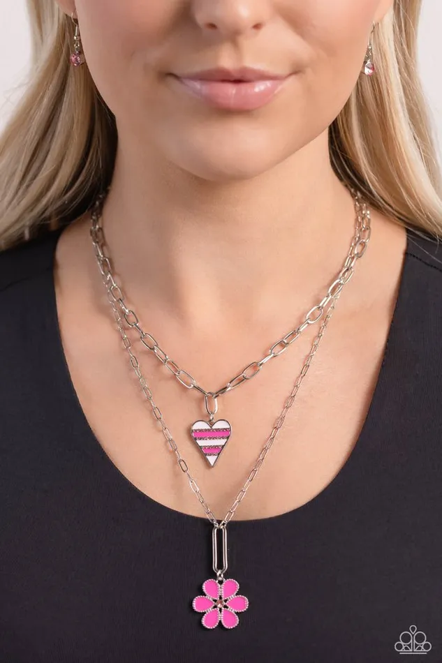 Paparazzi Jewelry Necklaces Paparazzi Necklace Childhood Charms Pink