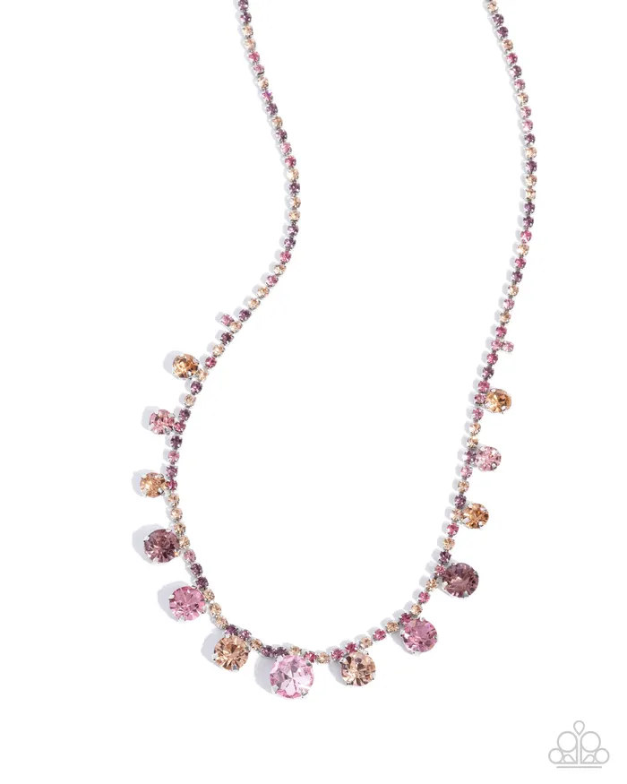 Paparazzi Jewelry Necklaces Paparazzi Necklace Colorful Countess Pink