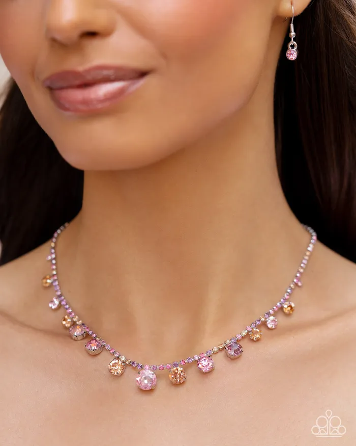 Paparazzi Jewelry Necklaces Paparazzi Necklace Colorful Countess Pink