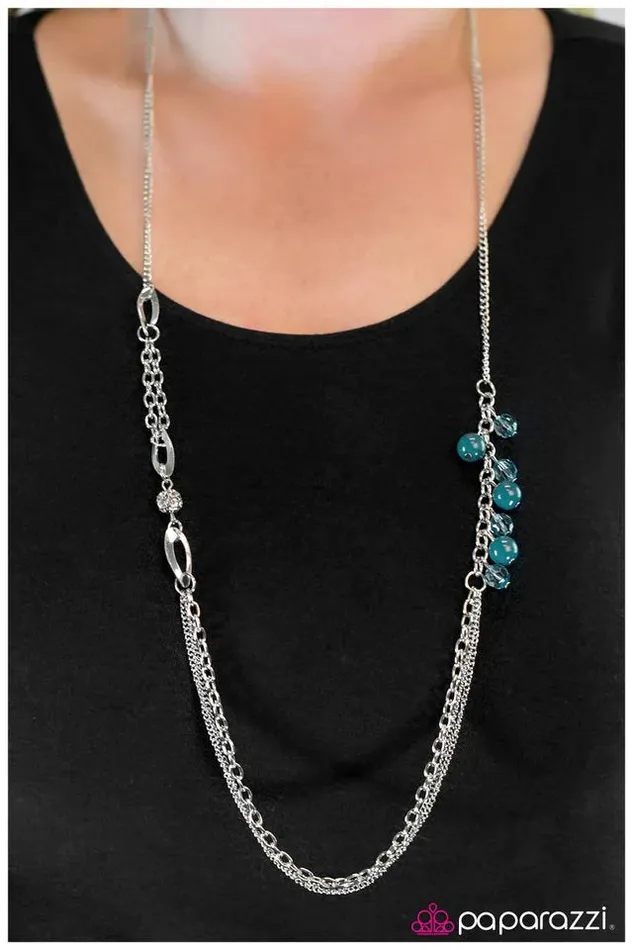 Paparazzi Jewelry Necklaces Paparazzi Necklace Dont Waste Your Time Blue