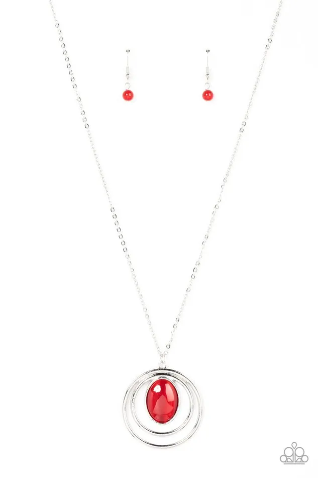 Paparazzi Jewelry Necklaces Paparazzi Necklace Epicenter of Elegance Red