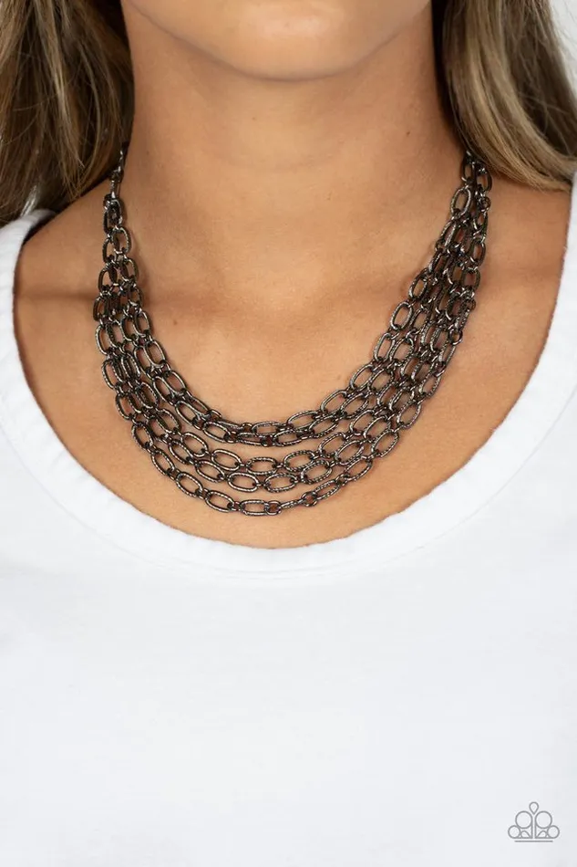 Paparazzi Jewelry Necklaces Paparazzi Necklace House of CHAIN Black