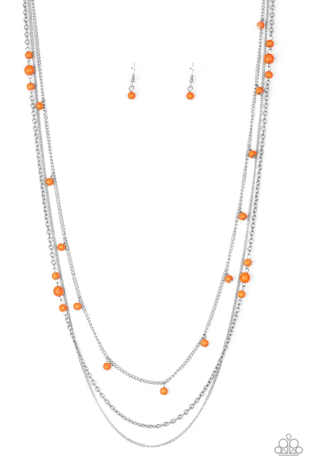 Paparazzi Jewelry Necklaces Paparazzi Necklace Laying The Groundwork Orange