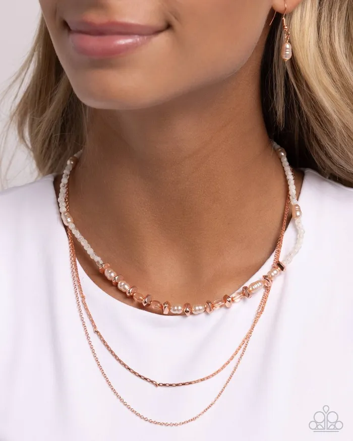 Paparazzi Jewelry Necklaces Paparazzi Necklace Pearl Profession Copper