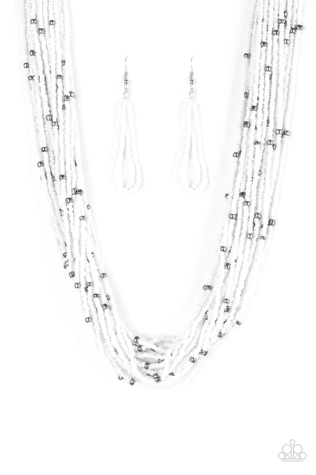 Paparazzi Jewelry Necklaces Paparazzi Necklace Summer Samba White