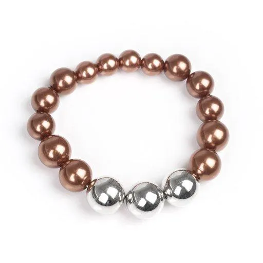 Paparazzi Jewelry Paparazzi Bracelet All Dressed UPTOWN Brown Bracelets