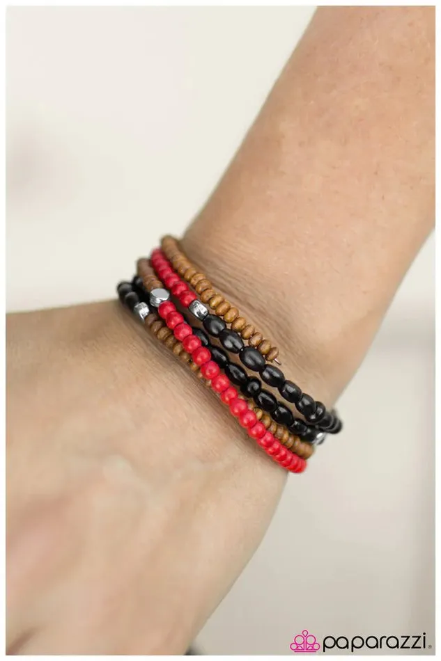 Paparazzi Jewelry Paparazzi Bracelet Its Human Nature Red Bracelets