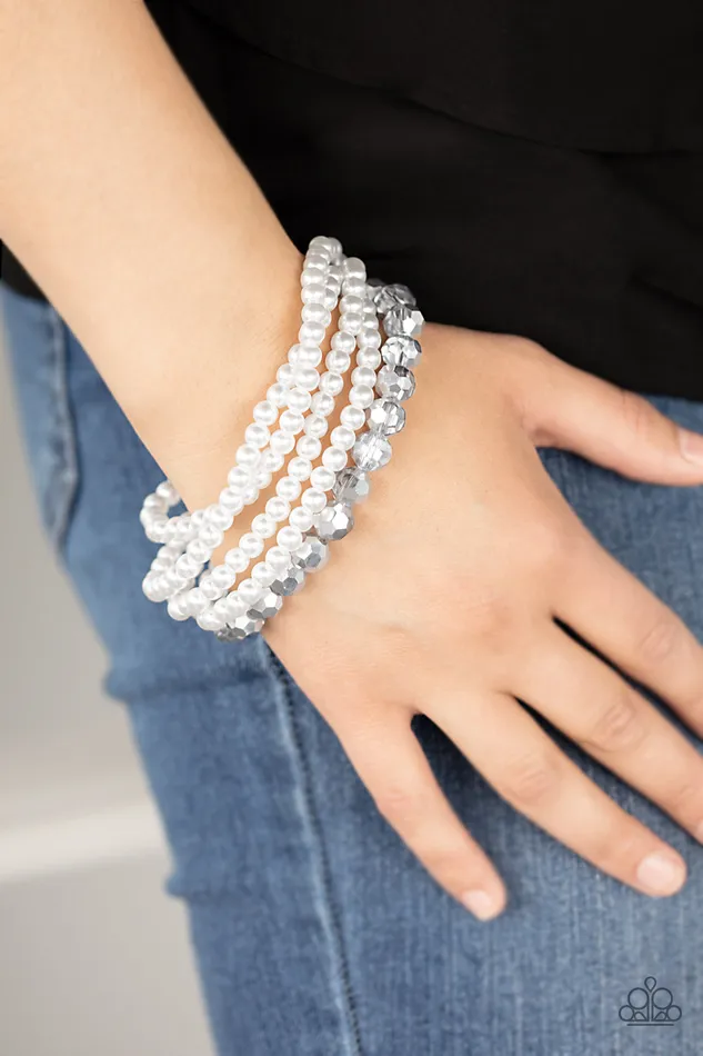 Paparazzi Jewelry Paparazzi Bracelet Refined Renegade White Bracelets