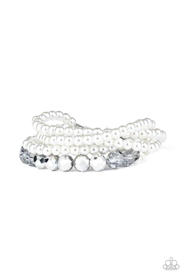 Paparazzi Jewelry Paparazzi Bracelet Refined Renegade White Bracelets