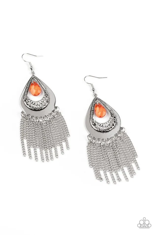 Paparazzi Jewelry Paparazzi Earring Scattered Storms Orange Earrings Paparazzi Jewelry Paparazzi Earring Scattered Storms Orange Earrings