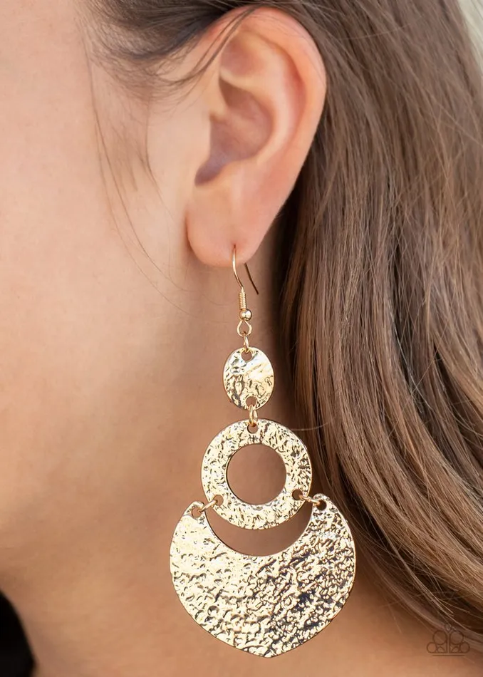 Paparazzi Jewelry Paparazzi Earring Shimmer Suite Gold Earrings