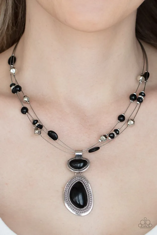Paparazzi Jewelry Paparazzi Necklace Discovering New Destinations Black Necklaces