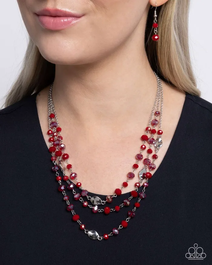 Paparazzi Jewelry Paparazzi Necklace Radiantly Rich Red Necklaces
