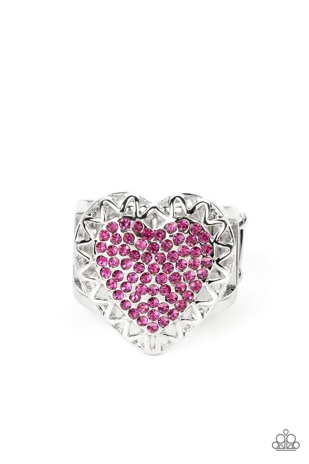 Paparazzi Jewelry Paparazzi Ring Romantic Escape Pink Rings Paparazzi Jewelry Paparazzi Ring Romantic Escape Pink Rings