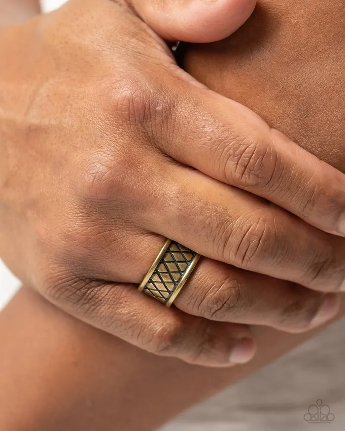Paparazzi Jewelry Paparazzi Ring Triple Crossed Brass Rings