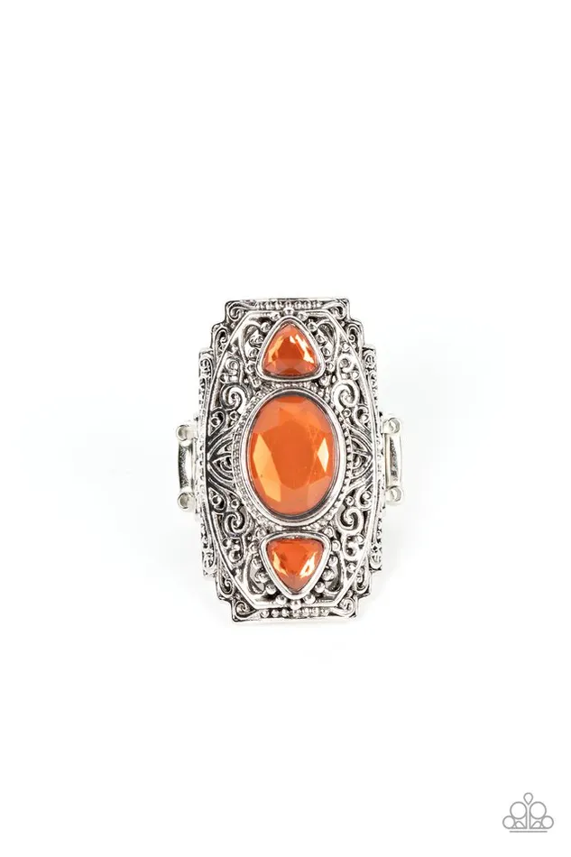 Paparazzi Jewelry Rings Paparazzi Ring Castle Terrace Orange