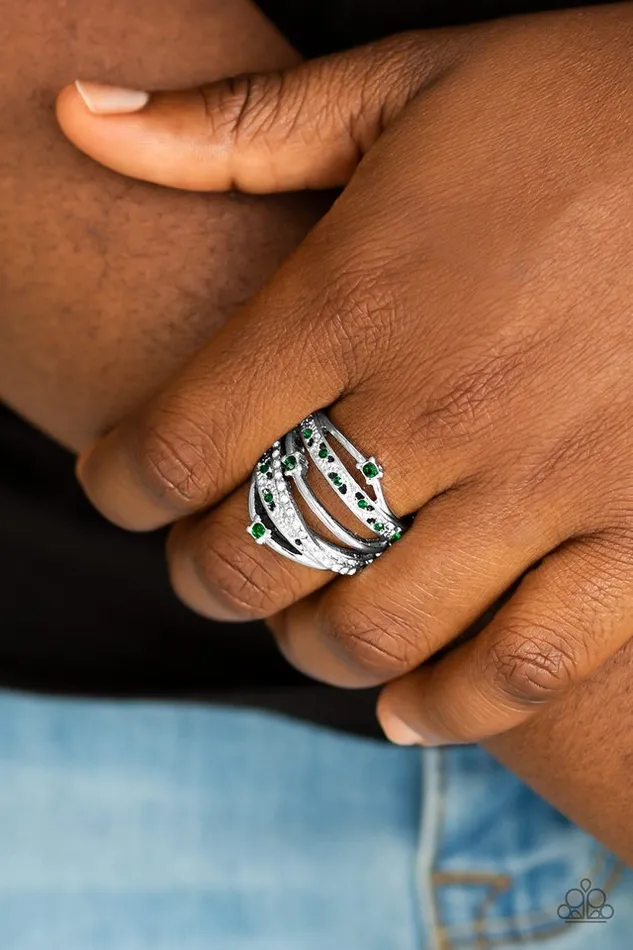 Paparazzi Jewelry Rings Paparazzi Ring Making The World Sparkle Green