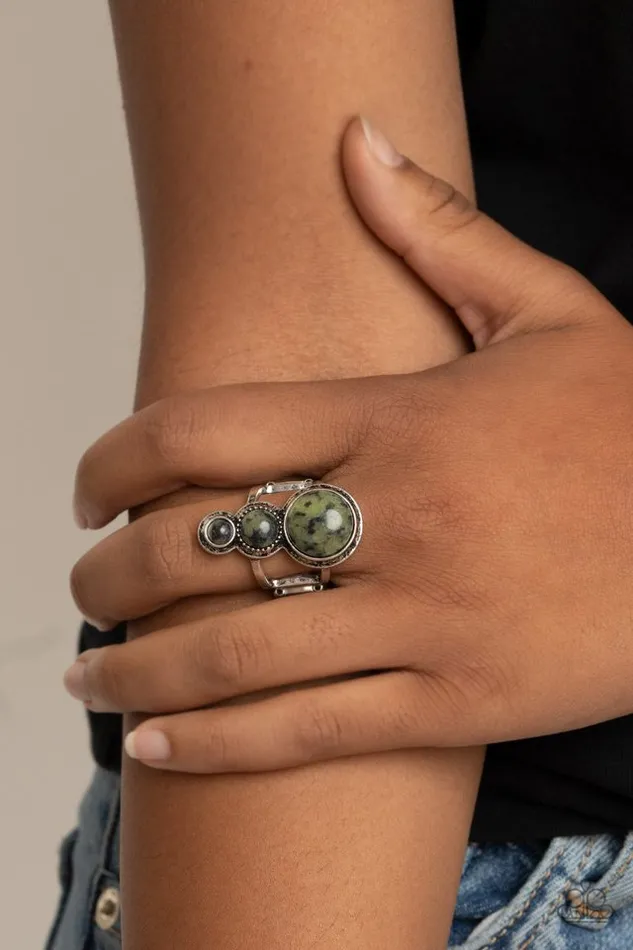 Paparazzi Jewelry Rings Paparazzi Ring Marbled Magnificence Green