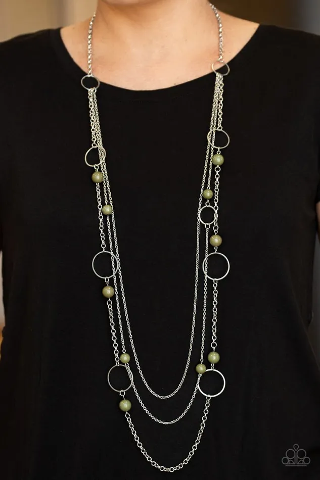 Paparazzi Necklace Beachside Babe Green Paparazzi Jewelry Necklaces