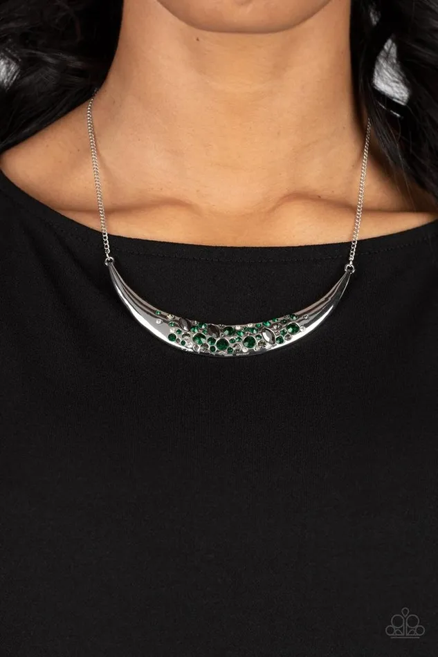 Paparazzi Necklace Bejeweled Baroness Green Paparazzi Jewelry Necklaces
