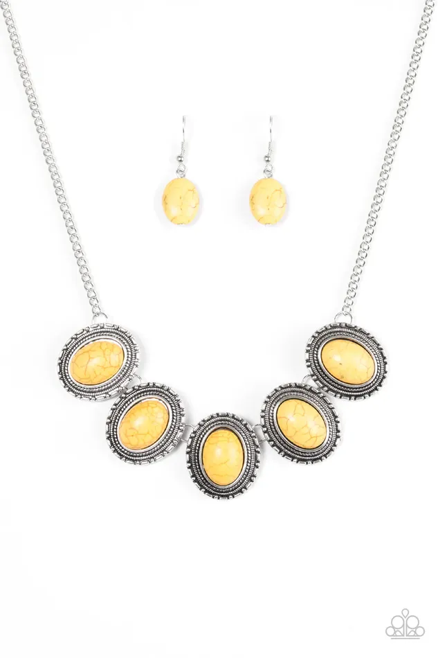Paparazzi Necklace Bet The Ranch Yellow Paparazzi Jewelry Necklaces