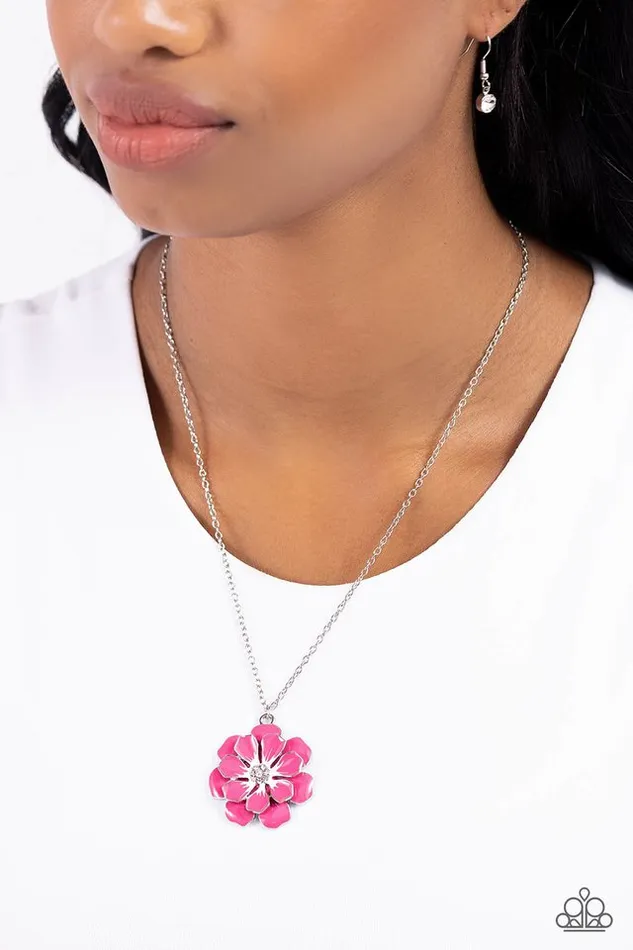 Paparazzi Necklace Beyond Blooming Pink Paparazzi Jewelry Necklaces