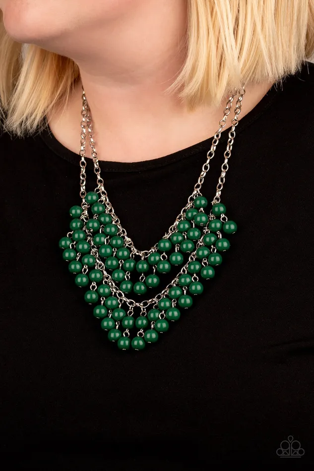 Paparazzi Necklace Bubbly Boardwalk Green Paparazzi Jewelry Necklaces