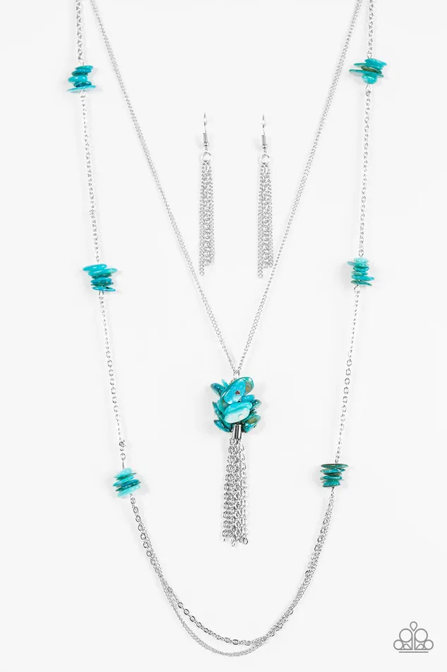 Paparazzi Necklace Cliff Cache Blue Paparazzi Jewelry Necklaces