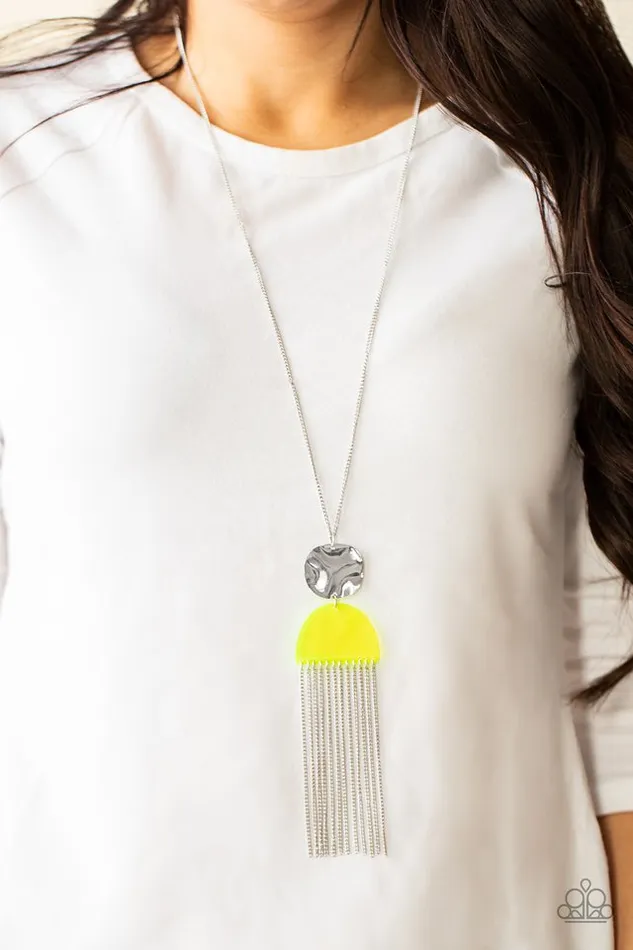 Paparazzi Necklace Color Me Neon Yellow Paparazzi Jewelry Necklaces