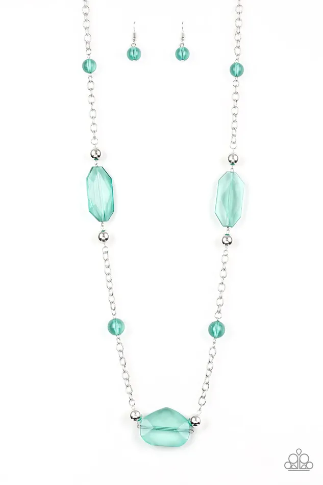 Paparazzi Necklace Crystal Charm Green Paparazzi Jewelry Necklaces