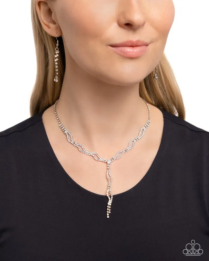 Paparazzi Necklace Decadent Dedication White Paparazzi Jewelry Necklaces