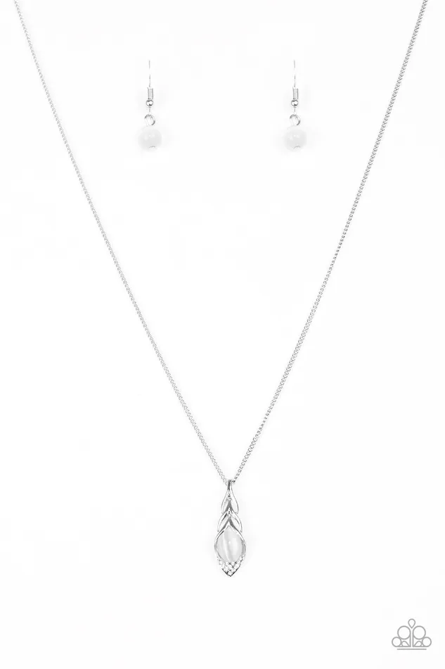 Paparazzi Necklace First Class Flier White Paparazzi Jewelry Necklaces