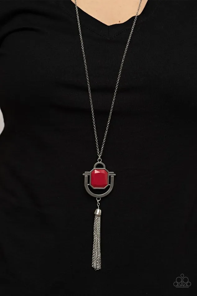 Paparazzi Necklace Funky Fringe Red Paparazzi Jewelry Necklaces