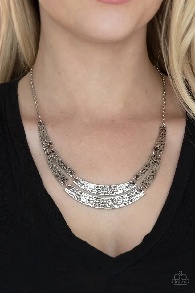 Paparazzi Necklace Stick To The ARTIFACTS Silver Paparazzi Jewelry Necklaces