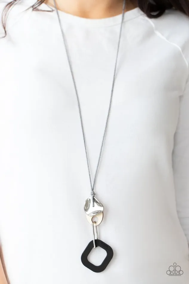 Paparazzi Necklace Top Of The WOOD Chain Black Paparazzi Jewelry Necklaces