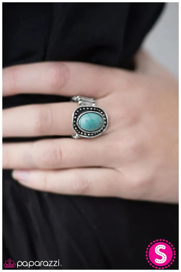 Paparazzi Ring Ride Em Cowboy Blue Paparazzi Jewelry Rings