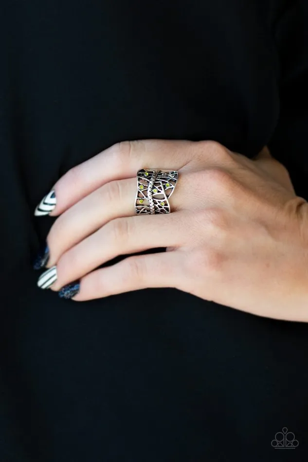 Paparazzi Ring Stage Struck Green Paparazzi Jewelry Rings