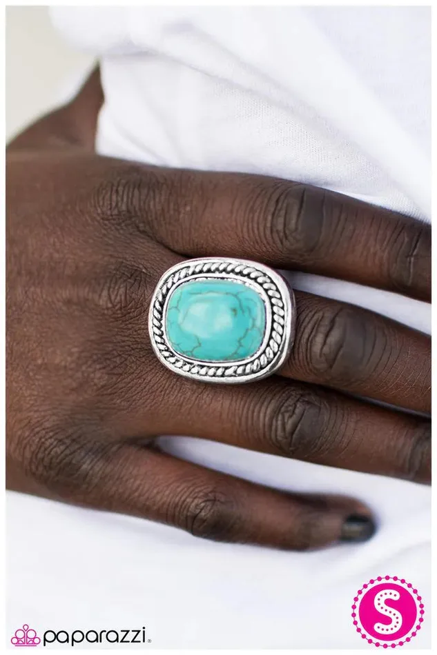 Paparazzi Ring YEEHAW Blue Paparazzi Jewelry Rings