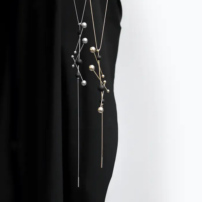 Pursuits Vanassa Chan Necklaces Silver And Black Aria Necklace