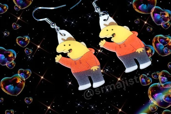 READY TO SHIP Smiling Friends Cute Character Handmade Earrings Sam Makes Things Earrings