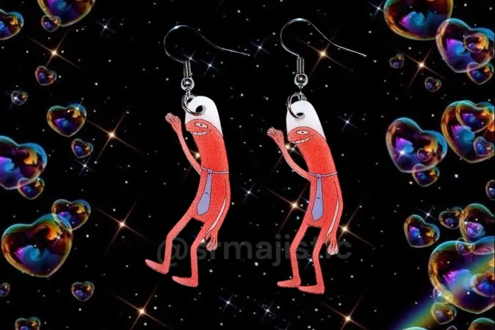 READY TO SHIP Smiling Friends Cute Character Handmade Earrings Sam Makes Things Earrings