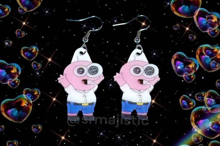 READY TO SHIP Smiling Friends Cute Character Handmade Earrings Sam Makes Things Earrings