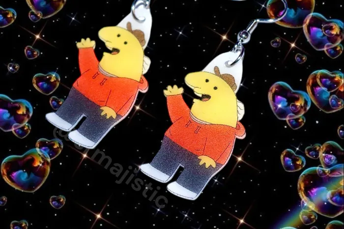READY TO SHIP Smiling Friends Cute Character Handmade Earrings Sam Makes Things Earrings