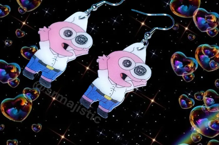 READY TO SHIP Smiling Friends Cute Character Handmade Earrings Sam Makes Things Earrings
