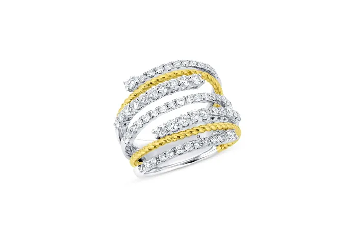 Rings CJ Charles Jewelers White and Yellow Gold Diamond Ring