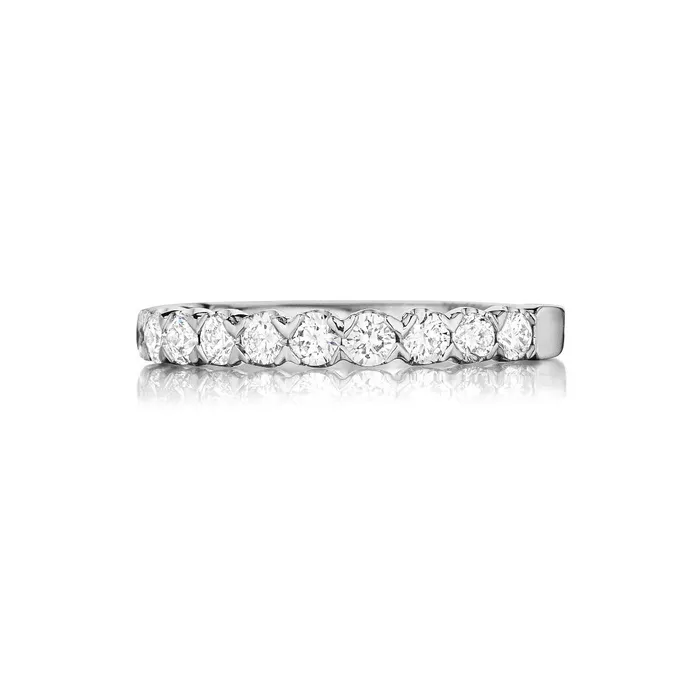 Rings Henri Daussi 75ctw Diamond Halfway 14K White Gold Band